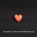 Cute coral pink heart-shaped brooch pin, size 2x1.8cm, lightweight acrylic accessory - Colorful Heart Small / Orange