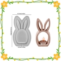 Hollow rabbit candle holder silicone mold for DIY resin plaster and tea light base - Hollow Rabbit Candle Holder 001