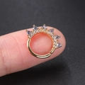 Style CC007-3 / Crown Hoop / Blue Stone White Gold