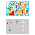 Autocollants de Noël statiques pour fenêtres avec Père Noël rennes et flocons BQ003 - Autocollant Statique Coloré BQ003