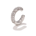 Ear cuff a stella in argento con zirconi e design a C per orecchie senza buco - EGJ0126 Argento/Stella Fila Zircone