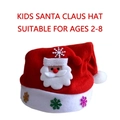 Children's Santa Claus hat in red felt with 3D applique and snowflake embroidery - Santa Claus Hat [Kids] No Light