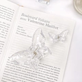 Transparent butterfly hair claw clip set in crystal clear acrylic with metal spring - Large & Small Set / Clear