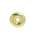 Polished 18k gold bubble style letter O pendant with smooth glossy finish and round shape - Gold Letter O (Pendant Only, Without Chain)