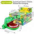 Green crocodile biting finger game toy in large size with colorful display box - Large Crocodile (Window Box)