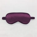 Double-sided faux silk sleep eye mask in deep purple with elastic strap for travel - Deep Purple 116#