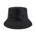 Classic black cotton reversible bucket hat with reinforced stitching for sun protection - M (56-58cm) / Solid Black