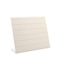 L-shaped beige linen earring display stand with multi-hole design for jewelry display - 120-Hole Earring Board / Beige