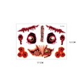 Halloween face tattoo sticker variant FL-014 with scary wounds and blood patterns - Style FL-014 (Thriller Wound)