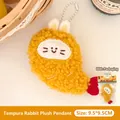 Cute fried shrimp plush keychain featuring soft gold faux fur and a red tail, 9.5cm size - Charm / 6# Fried Shrimp Rabbit Doll Keychain