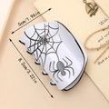 Pinza per capelli Halloween in acetato con ragnatela bianca e nera, misura 8,2 cm - Ragno bianco