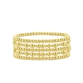 Set di 5 bracciali con perline dorate lucide in un elegante design bohémien a strati - Oro Set da 5 pezzi 10