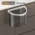 Pattumiera da cucina sospesa grigio trasparente taglia media con manico ergonomico - Medio / Grigio Trasparente