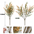 Artificial orange lavender bouquet 13.8 inch height with UV resistant plastic stems - Autumn Color