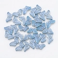 Blue gradient butterfly glass beads for jewelry making with polished crystal finish - Dark Blue Plated