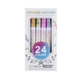 24-color glitter double line outline markers set with 1-2mm tip for DIY drawing - White Barrel 1109-24