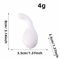 Foam harvest pumpkin decor showing 8cm length and 3.5cm diameter dimensions - S2-33 Style