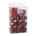 Set da 12 stampini per biscotti in acciaio inox con impugnature rosse in custodia - Scatola in PVC / Rosso