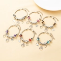 Silver tree of life charm bracelets with colorful glass beads and heart charms - Assorted Styles (套装)