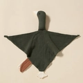 Baby cotton muslin swan security blanket toy in dark green color for newborns - Olive Green (Goose)