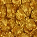 Bulk pack of metallic gold artificial rose petals with realistic silk texture and veins - Gold