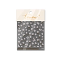 3D relief nail art stickers featuring white camellia flowers and brown leaves to 4389 - Wild Daisy Camellia Relief (to4389)