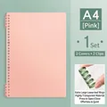 Pink A4 frosted DIY loose-leaf notebook binder set with silent press-open rings - 30 Holes A4 / Sakura Pink