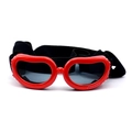 Gafas rojas con protección UV para perros pequeños y gatos con correa elástica ajustable - Rojo