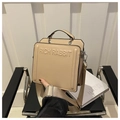 Elegante bolso tote crema con relieve RICH RABBIT y correa de hombro tejida a la moda - Caqui