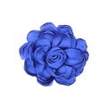 Detailed view of handmade dark blue satin rose flower petal texture for DIY hair accessories - Royal Blue