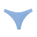 Seamless light blue athletic thong for women with elastic stretch for fitness - Sky Blue