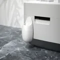 Minimalist white plastic rice cooker side holder for kitchen spoon storage - KS06 / White