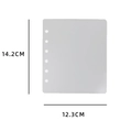 Detailansicht der A7-Trennblättern mit den Maßen 14,2 x 12,3 cm und 6-Loch-Stanzung - A7 Trennwand