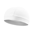 Breathable white mesh cycling skull cap with moisture-wicking and quick-dry fabric - White