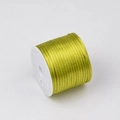 Cordino di seta coreana verde lime da 1,5 mm di qualità per gioielli fai da te e macramè - Verde erba