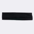 Flat lay of a black athletic cotton headband for moisture-wicking and outdoor running - Black