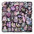 Pack de 56 pegatinas Pastel Goth impermeables con motivos morados oscuros y lindos - Predeterminado
