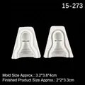 3D-Schachfigur-Silikonform in durchscheinendem Weiß mit Maßen 3,2x3,8x4cm - 1# Bauer / Grau