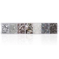 7-grid box with colorful irregular crushed glass stones for DIY nail art and crafts - Gray