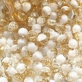10mm amber and clear cracked glass round beads for jewelry making accessories - 10MM Semi-white Crackle Coffee