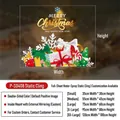 Christmas bow and gift box static window stickers with Merry Christmas text sizing chart - P-SD408 Static Type / Small (35cm*30cm)