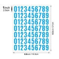 Waterproof 1-inch bright blue vinyl number stickers 0-9 for labels and organizing - Blue
