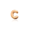 Ciondolo lettera C in acciaio inossidabile oro rosa lucido con superficie riflettente - Lettera C Dorata (Senza Catena)
