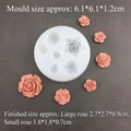 Stampo in silicone a 6 rose per colata di resina e creazione di candele profumate - Stampo per rose di dimensioni miste a 6 cavità