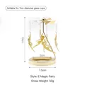 Golden spinning windmill candle holder with fairy pendants for 7cm diameter glass cups - 7.5CM Fairy Style