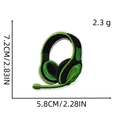 Green and black gaming headset cartoon embroidery patch for clothing DIY crafts - Game Patch 3# (Gaming Headset)