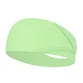 Diadema elástica de algodón para yoga en verde neón con diseño de nudo cruzado - Verde Manzana