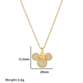 Luxurious gold-plated Minnie Mouse zircon pendant necklace with detailed measurements - 8967 Golden Mickey