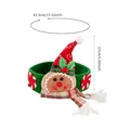 Christmas gingerbread man curtain buckle decoration with festive green felt and scarf - Gingerbread Man Pointed Hat