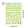 Green 0.5 inch alphabet and number sticker sheet for scrapbooking and DIY card decoration - Light Green